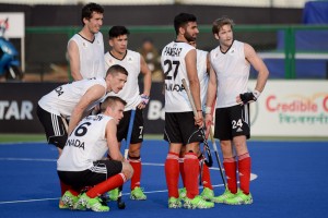 Photo: Yan Huckendubler. Canada's Men's National Team at 2015 Hockey World League Final in Raipur, India.