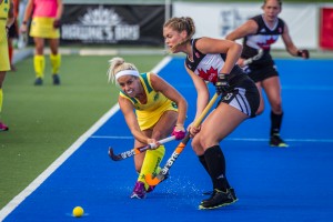 2016 Hawke's Bay Cup. Canada Women's National Team vs Australia. 2-0 loss. Brienne Stairs. Pic: Hawke's Bay Festival of Hockey.
