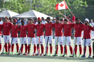 2016 Junior Men's Pan American Championship. Toronto, Ontario. Gold medal game. 5-0 loss to Argentina. Photo: Yan Huckendubler.