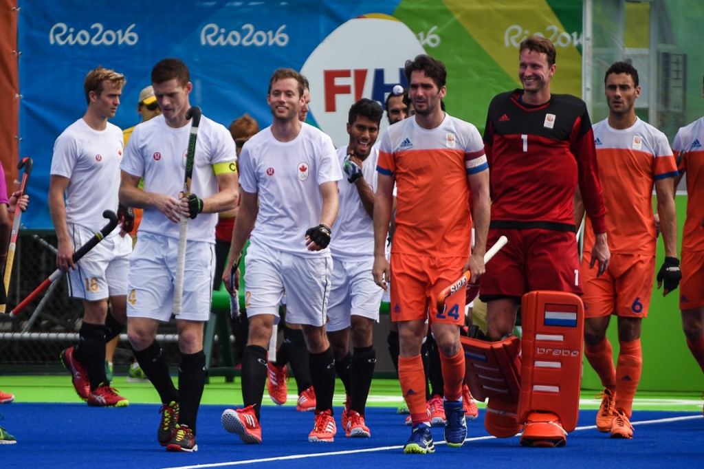 2016 Olympic Games. Men's National Team. Canada vs Netherlands. 7-0 loss. August 9, 2016. Photo:Yan Huckendubler.