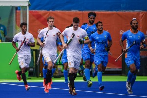 2016 Olympic Games. Men's National Team. Canada vs India 2-2 draw. August 12, 2016. Photo:Yan Huckendubler. Scott Tupper.
