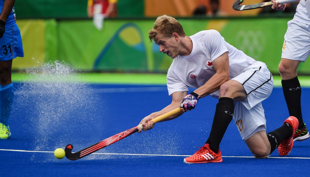 2016 Olympic Games. Men's National Team. Canada vs India 2-2 draw. August 12, 2016. Photo:Yan Huckendubler. Brenden Bissett