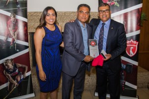 2016 Hall of Fame Induction Ceremony. Left to right: Poonam Sandhu, Nick Sandhu (Inductee), Paul Bubli Chohan