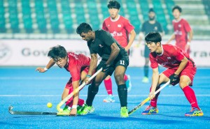 LUCKNOW (India) - Junior World Cup hockey U21 for men . KOREA v CANADA (place 13-16 ). Floyd Mascarenhas (Can) COPYRIGHT KOEN SUYK