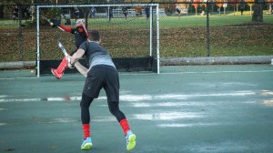 Scott Tupper practices his drag-flicks before an inter-team scrimmage. Field Hockey Canada/Photo